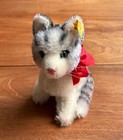 Vintage Steiff Susi Cat 5 5   mohair Plush 1936 Replica Swivel Head Button And Tag