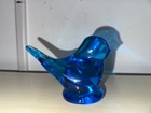 Bluebird Of Happiness 3  Leo Ward Adult Blue Art Glass Terra Studios Paperweight