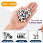 50 Pcs Premium Threaded Inserts For Wood  1 4-20 1 4-20x15mm  Silver 