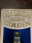 Vintage Molson Golden 3 Dimensional Beer Bottle Sign Bar Pub Man Cave