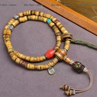 Tibetan 108 Bone Mala - Antique Prayer Beads Necklace W ritual Pendant