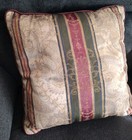 Croscill Dover Manor Townhouse Throw Pillow Gold  Burgundy Green 15  X 15 