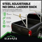 Elevate Outdoor Adjustable Aluminum Ladder Rack For Pickup Trucks  Universal Fit
