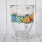 Winnie The Pooh Vintage Clear Glass Footed Mug 16 Oz Bother Free Disney
