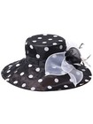 Black Kentucky Dots Fascinator Hat For Women Lady Tea Party Church Derby Hats