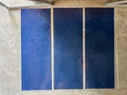 3  Sheets Of Small Hammered Blue Stained Glass 9 x4 Semi-transparent Mosaic  