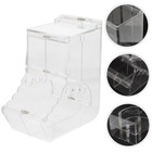 Transparent Automatic Small Pet Feeder Acrylic Food Dispenser For Hamster