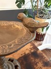 Vintage Cast Iron Small Bird Bath Feeder 