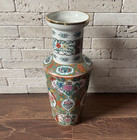 Vintage Chinese Famille Rose Porcelain Vase H17 5   H45 Cm