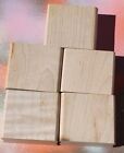 Stampin    Up  Unused Blank Wood Blocks  1 1 2    Long X 1 1 2    Wide  Set Of 5 Nos