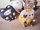 Pusheen Ghost  Skeleton  Bat  Jack-o-latern Halloween Plush Set Of 4