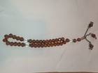 Elegant Islamic Prayer Beads Misbaha     33 1 Beads     Brown Crystal Tasbih With Si