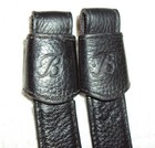 Bates Wintec Webbers Stirrup Black Leathers - 1 1 8  Wide X 28  Long - Great