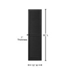 Ply Gem 15 In  X 55 In  Open Louvered Polypropylene Shutters Pair In Peppercorn