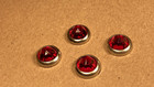 4 Vintage Leathercraft Holster Biker Belt Red Jewel Concho Stud Western 50s 60s