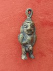 Rare Miniature Pre-columbian Bronze Fertility Amulet Or Charm Figure