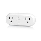 Smart Plug 15a Wifi Bluetooth Dual Outlet Alexa Google Timer Remote Control