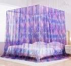 Mengersi Tie Dye Canopy Bed Curtains With Lights gradient Ombre Bed Canopy For