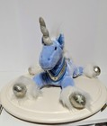 Vintage Animal Alley Darla Unicorn Stuffed Animal Plush Blue White 18  2007