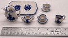  Vintage Elesva Holland Tea For Two Hand Painted Delft Blue Miniature Tea Set