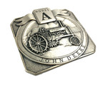Vintage 1989 John Deere Model A Tractor Metal Belt Buckle Moline Illinois B