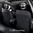 2pcs Car Headrest Covers Elastic Smiling Face For Car Interior Decoration Usa