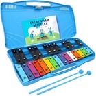  Glockenspiel Xylophone   25 Note Colorful Metal Keys Xylophone For Kids   Blue