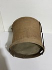 Rare Antique Canvas Water Pail Folding Collapsible 10  Bucket   Handle C  1900