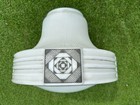 Art Deco Sky Scraper Era Milk Glass Pendant Ceiling Light Drugstore Schoolhouse
