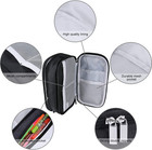 Large Pencil Case 3 Compartments Pen Marker Holder Stationery Organizer Black