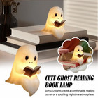Cute Ghost Reading Lamp Halloween 3d Led Night Light Spooky Desk Bedroom Light