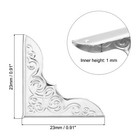 23mm Metal Book Corners  60pcs Photo Corners Book Corners  Silver Tone