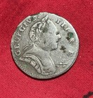 1777 Crude George Iii Simian Non-regal Colonial Rare Halfpenny Us Great Coin