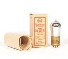 Two 2 Brass Base Tipped Uv-201-a  Radiotron Rca Radio Tubes In Boxes   Test Good