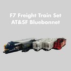 Kato N Scale   106-6273   Santa Fe Bluebonnet   F7 Freight Train Set   Dc