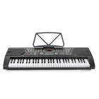 Open Box - 61 Key Electronic Piano Electric Organ Keyboard W  Microphone - Black
