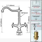 Antique Brass Double Handle Bathroom Sink Faucet Kitchen Mixer Tap 2nf603
