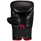 Title Boxing Professional Old School Leather Bag Gloves 3 0 - Black