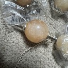 Lot  10  Yellow Aventurine Round  Pendulum Silver Tone Chains