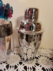 3pcs Bar Tool Martini Cocktail Shaker Set Swizzle   Pitcher With Drink Mix Guide
