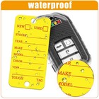 Yexiya 500 Pcs Poly Key Tags Plastic Dealership Car One Size  Yellow