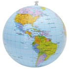 16 Inch Inflatable World Globe Earth Teaching Geography Map Beach Ball Kids Toy