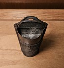 Antique Tin Grater Wall Hanger W small Storage   Lid 5-1 8  Primitive