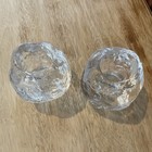 Kosta Boda Clear Glass Candle Holders Votive Tea Light Holders Set Of 2