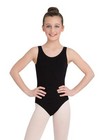  Girls High-neck Tank Leotard 8-10 Black
