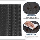 4-7 5ft X 7-25ft Garage Floor Mat Diamond Plate Pvc Flooring Roll 2mm Non-slip