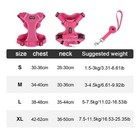 Breathable Mesh Dog Chest Strap Adjustable Pet Walking Rope  For Cats Dogs