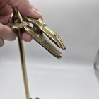Vintage Victorian Brass 3 Hand Glove Clip Stand Note Mail Holder Original 