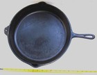 Rare  14   Vintage Cast Iron Skillet No  14 A  W  Grease Pour  heat Ring nice
