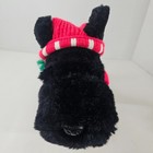 Dakin 1984 Scottie Puppy Dog Plush Black Terrier Red Hat Scarf Stuffed Animal